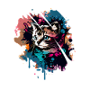 Aquarelle chat doux