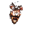 Fierce Wolf Head Design