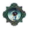 The little astronaut on a planet