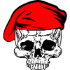 Skeleton red beret