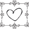Romantisches Herz Barockrahmen