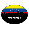 Maracaibo-Venezuela-Flaggen-Skyline-Schattenbild-Reise