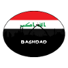 Baghdad Iraq Flag Skyline Silhouette Travel