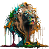 Rainbow Lion | Rainbow Lion | AI generated Art