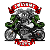 Awesome since 1975, biker's birthday