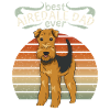 Airedale-Terrier Airedale-Papa drôle de chien