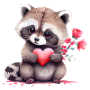 Raccoon Valentine's Day Gift
