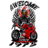 Awesome since 1975, biker's birthday