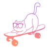 Skateboarding Cat Skating Skateboard
