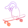 Skateboard Skater Cat Skateboarder