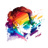Regenbogenfrau