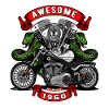 Awesome since 1960, biker's birthday
