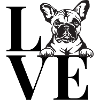Love French Bulldog T-shirt