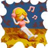 FUNNY MUSIC ILLUSTRATION GIRL 4