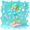 LUSTIGE MUSIK ILLUSTRATION MÄDCHEN 5