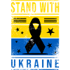 Ukraine flag with peace sign