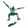 Skatboarder jumping