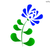 Blue folk art motive #6