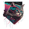 Crazy Cat Illustration