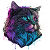 Vaper Cat Illustration