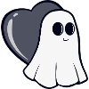 Ghostly love tattoo design
