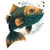 Fish Fan Illustration