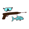 Speerfischen Speerfischer Fische Speer Fischer