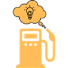 Car dashboard light: fuel
