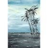 Abstract beach painted in acrylic