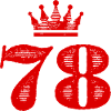 78 Number crown