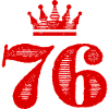 76 Number crown