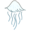 Jellyfish symbol sea animal blue
