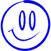 Blue Smile Design Happy Face