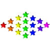 Sterne bunt Regenbogen Geschenkidee