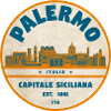 Palermo Retro City Logo Round