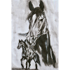 Cheval majestueux et son poulain