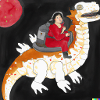 Reitender Astronaut