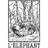 L'éléphant de Fontainebleau - Black