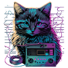 Cat with Cassette