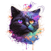 Bunte Katze Illustration