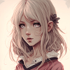 Mignonne fille blonde d’anime