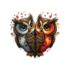Owl Heart Valentine's Day