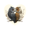 Owl Heart Valentine's Day