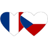 France Czech Republic Flag Heart