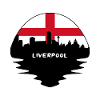 Liverpool-England-Flaggen-Skyline-Schattenbild-Reise