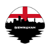 Birmingham-England-Flaggen-Skyline-Schattenbild-Reise