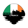Limerick-Irland-Flaggen-Skyline-Schattenbild-Reise