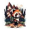 wandering red panda
