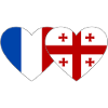 France Géorgie Flag Coeur