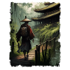 Samurai Japanese Temple Bridge River